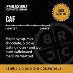 Black Rifle Coffee Company CAF, 32 Count, Medium Roast K Cups - Single Serve K Cups Coffee Pods - Kcup Pods Compatible with Keurig 1.0 & 2.0 - Made from Arabica Beans
