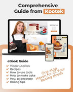 Kootek 51 Pcs Cake Decorating Kit, 12" Aluminum Alloy Cake Turntable, 10 Numbered Icing Tips, Offset and Straight Spatulas, Cake Leveler, Pastry Bags Baking Supplies