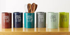 DII Kitchen Accessories Retro Collection Ceramics, Utensil Holder, Nautical Blue