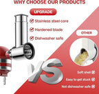 Stainless Steel Slicer Shredder Attachment for KitchenAid Stand Mixer, For Kitchenaid Cheese Grater Attachment, Salad Maker, Grinding Powder, Cheese Kitchenaid Attachment with 4 Blades