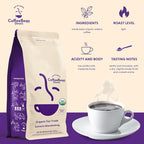 Coffee Bean Direct Organic Fair Trade Sumatra Mandheling, Whole Bean Coffee, Light Roast, 2.5 Pound Bag (Pack of 1)