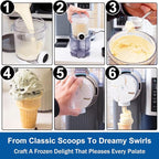 Creami Pints and Lids for Ninja Swirl, 2 pack Creamy Icecream Containers Cups Jars Tubs Canisters Smoothie Pot Compatible with NC700 Series Creamer Ice Cream Cones Machine Serve Soft Maker Accessories