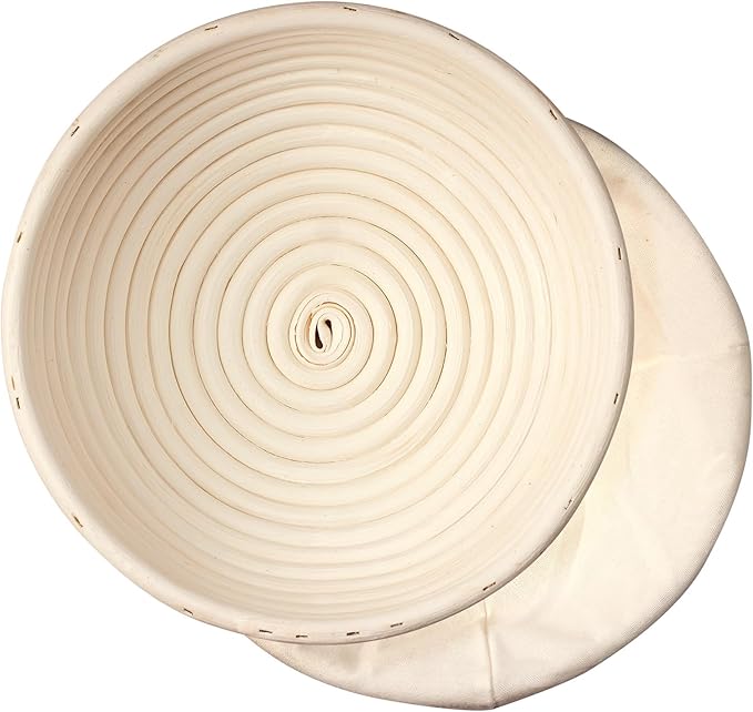 Proofing Basket - 9 inch Banneton Bread Proofing Baskets Set of 2 Banneton Basket Sourdough Proofing Bowls with Liners for Professional & Home Artisan Sourdough Bread Baking Supplies