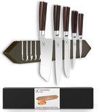 imarku Magnetic Knife Holder for Wall - 16 Inch Acacia Wood Magnetic Knife Strip with Powerful Magnet, Knife Magnetic Strip for Kitchen Utensil Organizer with 4 Hooks, Dark Gray