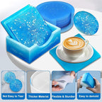 12 PCS Silicone Coaster Molds, Resin Casting Coaster Molds, Epoxy Resin Coasters Mold, Suitable for DIY Craft Coasters, Bowl Mats, Home Decoration, Non-Deformable Silicone Mold