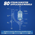 Upgrade 80 Canister Substitute for Aprilaire 80 Replacement Canister, 80 Steam Canister for Aprilaire 800 Replacement Canister OEM, Canister Part No. 80 for Aprilaire 800 801 865 866 Humidifier 1 Pack