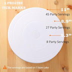 Cake Stand, 11 Inch Rotating Cake Turntable, Turns Smoothly Revolving Baking Supplies Cake Turntable for Baking Cupcake Cookie Muffin (White)
