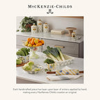 MACKENZIE-CHILDS Rolling Pin, Decorative Roller Pin for Baking, Cute Baking Supplies, Gray-and-White Sterling Check