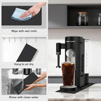 Sliding Pad for Ninja Single Serve Coffee Maker PB051 and PB041, Anti Slip Base Sliding Mat for Fast Moving, with Hanging Strap, Accessories Fit for Ninja Coffee Machine PB051/PB041, Black