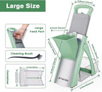 [All in 1] Upgraded Version Mandoline Slicer for Kitchen & Adjustable Mandolin. Detachable Blade, Cut Slicing, Strips, Shredding, Dicing, Chop Kitchen Vegetable Chopper