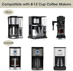 200 Count Coffee Filters #4, ONIOU Number 4 Cone Coffee Paper Filters 8-12 Cup Unbleached, Natural Coffee Filters 4 Cone Paper for Ninja Cuisinart Coffee Makers