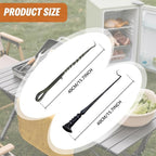 BBQ Turner Hooks, Meat Hook Flipper, Iron BBQF Turner Hooks, Flips Cooking Hooks, BBQ Food Flipper, for Grilling Smoking Frying, Long Handle Meat Hooks (Type A)