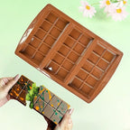 2 Pc Chocolate Bar Mold Set, 10 Snap 4/5 Inch Deep Large Chocolate Mould Silicone Break Apart Thick Silicone Molds for Candy, Dubai Pistachio, Snacks and Desserts