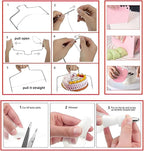 298 Pcs Cake Decorating Kit with Cake Turntable,Cake Leveler,24 Numbered Icing Tips,2 Spatulas,3 Comb Scrapers,8 Carved Pens,100 Pastry Bags,100 Paper Cupcake Liners, (Pink)