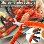 Seafood Cracker Tool Set With Lobster Sheller Stainless Steel Crab Crackers Crab Leg Fork Seafood Scissors And Storage Bag, Crab Leg Pick Utensils Set Crab Eating Tools (24Pcs)