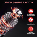 IMAYCC Drill Mixer,3200W 20A Concrete Mixer for Drill, 110V Corded Variable Speeds Cement Mixer, Mixing Drill for Mud,Motar,Paint, Grout, Plaster, Thinset
