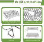 21" 3-Tier Foldable Sliding Jerky Racks for Traeger, Pit Boss, GMG, Camp Chef and More Smoker Grills, 830"² Cooking Space Expansion Accessory for Barrel Pellet Grills