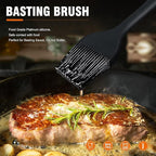 Walfos Silicone Basting Pastry Brush, Heat Resistant Pastry Brush, Perfect for Oil Butter BBQ Grill Baking Kitchen Cooking, Strong Steel Core and One-Pieces Design, BPA Free and Dishwasher safe (10")