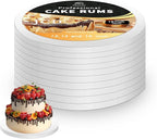 16 Inches White Round Sturdy Cake Board Drums for Displaying Cakes,1/2" Thick Decorating Supplies White 5-Pack Sturdy Corrugated Cardboard Base for Multi-Layer Cakes, Base para Pastel (16inch/5pcs)