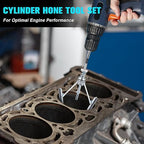7PCS Engine Cylinder Hone Tool Set with Box, Adjustable Engine Cylinder Hone Tool Kit from Sizes 3/4" to 7" Cylinders, Engine Cylinder Grinding and Polishing Tools with 1-⅛", 3" and 4" Honing Stones
