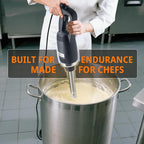 Immersion Blender Commercial, 14 Inch Removable Shaft, Heavy Durt 750 Watt, Variable Speed Motor, Professional Restaurant Grade Hand Mixer, Food-Grade Detachable 304 Blade & Shaft