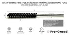 TwistFlex 0.472” (12mm) 600SC Cylinder Hone | Flexible Cylinder Honing & Deburring Tool | Bore Brush for Hole Diameters 0.433” – 0.472” | Silicon Carbide 600 Grit | 0.20" Shank | 8" Length