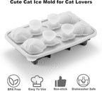 Nax Caki 3D Cat Ice Cube Mold Fun Shapes, Cat Lover Gifts for Women & Mom, Cute Large Craft Ice Mold, Big Ice Cube Trays for Whiskey Cocktails Bourbon