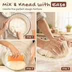 Astercook Sourdough Starter Kit with Round & Oval Banneton Bread Proofing Basket, Bread Sling, Starter Jar, Dough Whisk, Scrapers, Stencils, Cooling Rack & Bag Complete Sourdough Bread Baking Supplies
