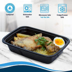 Ruthy's Outlet Meal Prep Containers W/Lids -Square Food Storage – BPA-Free| Stackable | Microwave | Freezer & Dishwasher Safe | Reusable Lunch Bento Box Portion Control & Planning (50 Pack, 24 oz)