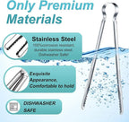 Chengu 3 Pieces 8.7 Inch,10inch,11.7inch Kitchen Tongs Set Stainless Steel Tongs Buffet Tongs Metal Utility Cooking Tong for Cooking Serving Barbecue Thanksgiving Halloween Christmas