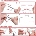 90 Pcs Cake Decorating Kit with Cake Turntable,Cake Leveler,24 Numbered Icing Piping Tips,2 Spatulas,3 Comb Scrapers,2 Couplers,5 Bag Ties and 50 Disposable Pastry Bags