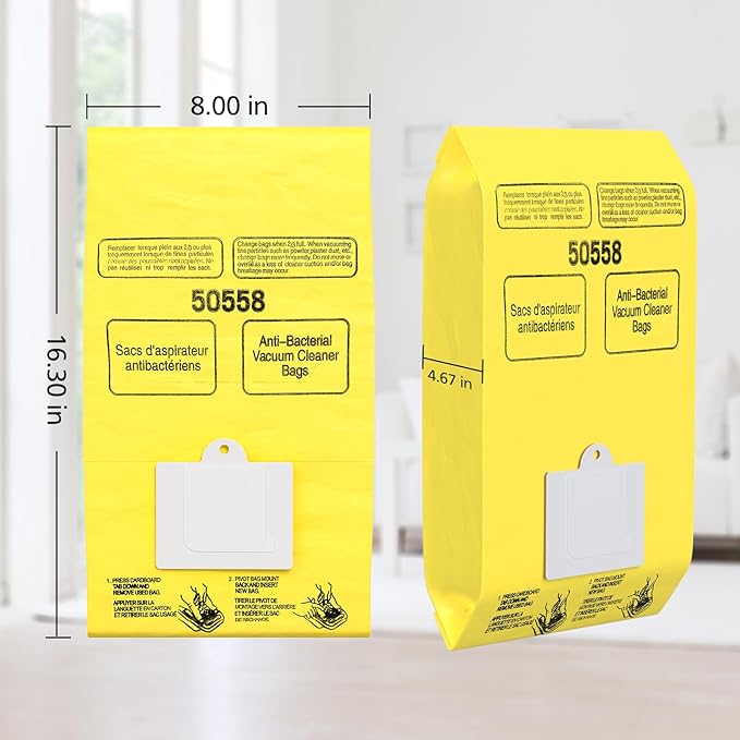 10 Pack Kenmore Canister Vacuum Cleaner Bags Compatible With Type C/Q 5055, 50555, 50557, 50558 and Type C-5, C-18, 53292, 200, 400, 600, 700, 800 Series