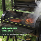 MFSTUDIO Heavy Duty Charcoal Wood Offset Outdoor Smoker Grill, Extra Large Charcoal Grill with Smoker Combo for BBQ Grilling, 941 SQ.IN.