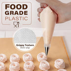 LotFancy 250pcs 12 Inch Piping Bags, Disposable Pastry Bags with 5 Clips, Anti-Burst Icing Piping Bag, Non-Slip Frosting Bags for Cakes and Cookies Decoration