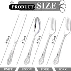 200PCS Silver Plastic Cutlery - Vintage Silver Disposable Silverware - Heavyweight Plastic Utensils with 100 Forks, 50 Knives, 50 Spoons For Catering, Parties, Dinners and Weddings