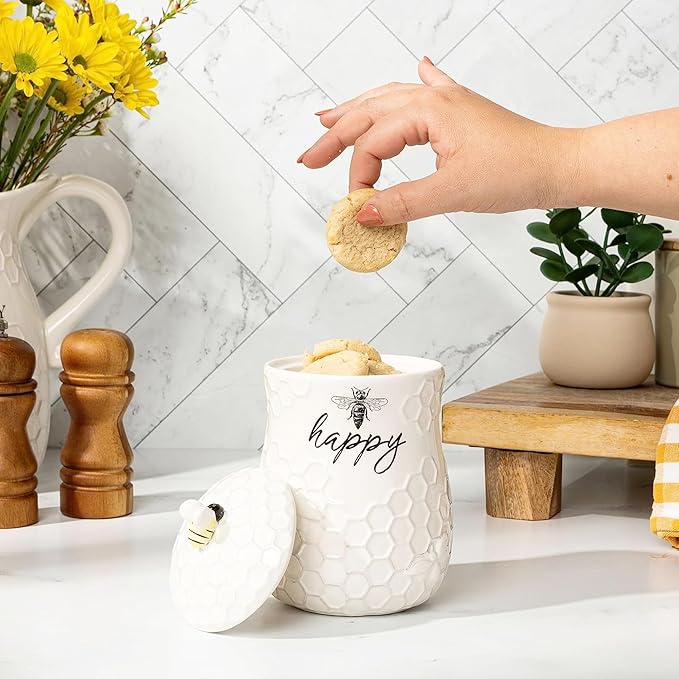 Young's Inc Ceramic Frosty Winter Goodie Jar