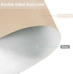 Leather Table Cover,1.8mm Thick,42x66 Inch Table Protector,Table Protector for Dining Room Table,Dining Table Cover,Table Cover Protector,Coffee Table Covers(Light Brown+Gray,42x66)