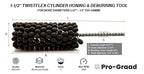 TwistFlex Cylinder Hone | 1-1/2" 320AO for Brake Cylinders, Valve Guides, Hydraulics, 1.5" Diameter for Hole Diameters 1.37"- 1.5" | Aluminum Oxide 320 Grit (Pack of 1)