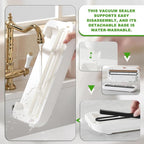 Vacuum Sealer - 90kPa Suction, 180W Motor, 30-Cycle Continuous Use, One-Touch Automatic - Dry/Wet Modes, Air-Tight Seal with Container Tube for Kitchen Use, Food Storage.