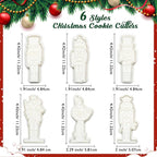 Flycalf Nutcracker Cookie Cutters Set of 3 Christmas with 3D Stamper Holiday Baking Accessories Cutter Molds Gifts for Kids Decorative Party 3.5" Kitchen Cake Supplies
