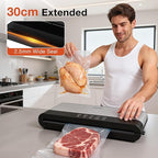 Vacuum Sealer Machine for Food, 85kPa Powerful Suction Food Saver with LED Touch Panel, Dry & Moist Modes, Easy to Use Compact Vacuum Sealer for Food Storage & Meal Prep, Includes 20 BPA-Free Bags