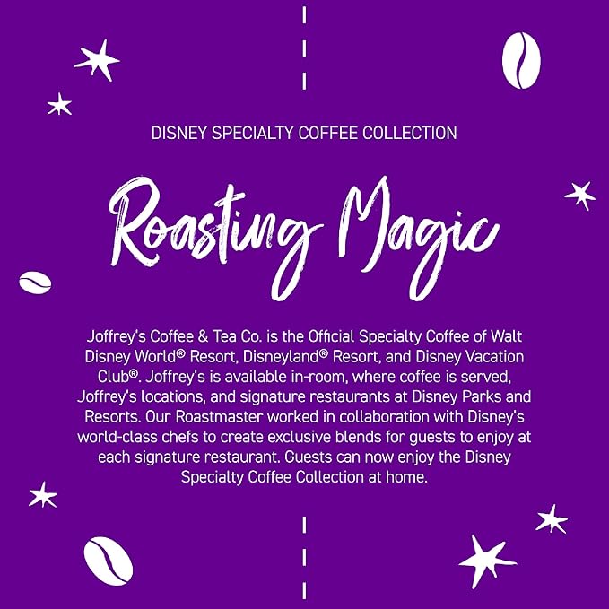 Joffrey's Coffee - Disney The Little Mermaid Part of Your World Blend, Disney Specialty Coffee Collection, Smooth Flavors, Artisan Medium Roast, Arabica Beans, Brew or French Press (Ground, 11oz)