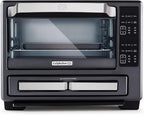 Calphalon Performance 12-in-1 Air Fry Toaster Oven with Dual Zone 12" Pizza Drawer Oven combo,Digital Precision Controls, Dark Stainless