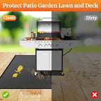 60 ×52 inches Under Grill Mats for Outdoor Grill/ Double-Sided Fire Pit Mat Fireplace Mat, Fireproof Deck and Patio Protector Mat, BBQ Mat for Under BBQ Waterproof Oil-Proof Grill Floor Pads Grill Mat