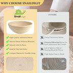 Banneton Bread Proofing Basket: 2 Pcs 8.5-inch Round Rattan Bread Bowls with Liners for Artisan Sourdough Bread Making for Home Bakers and Professionals