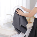 Homaxy 100% Cotton Waffle Weave Kitchen Dish Towels, Ultra Soft Absorbent Quick Drying Cleaning Towel, 13 x 28 Inches, 24-Pack, Dark Grey