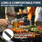 Heavy Duty Grill Tools Set Multi-Function Grill Set Accessories BBQ Set Premium Stainless Steel Spatula Fork & Tongs, Barbecue Utensils Tool Kit Gift for Men Women Grilling Lover Outdoor