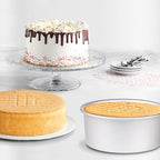 HomeMall 9 x 3 inch Round Cake Pan Set of 3, Aluminum Baking Pans for Layer Cakes, Heavy Duty Non-Stick, Evenly Baking Molds for Home Kitchen, Birthday Wedding Anniversary