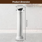 Knock Box for Espresso Grounds, Commercial Floor Standing Barista Style Absorbent Knockbox with Removable Non-Slip Base, Coffee Grind Collection Dump Bin,White