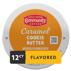 Community Coffee Caramel Cookie Butter Flavored 12 Count, Medium Roast, Keurig K-Cup Coffee Pods, 12 Count (Pack of 1)
